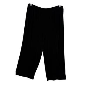 Chicos Travelers 3 Crop Pants size XL Black Elastic Pull on High Rise Comfort
